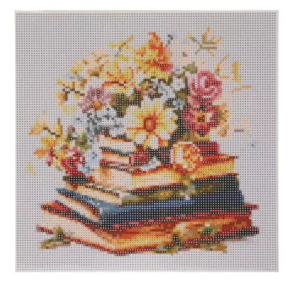 New! Hobby Lobby Books & Flowers Diamond Art Kit, Spring Viral Set